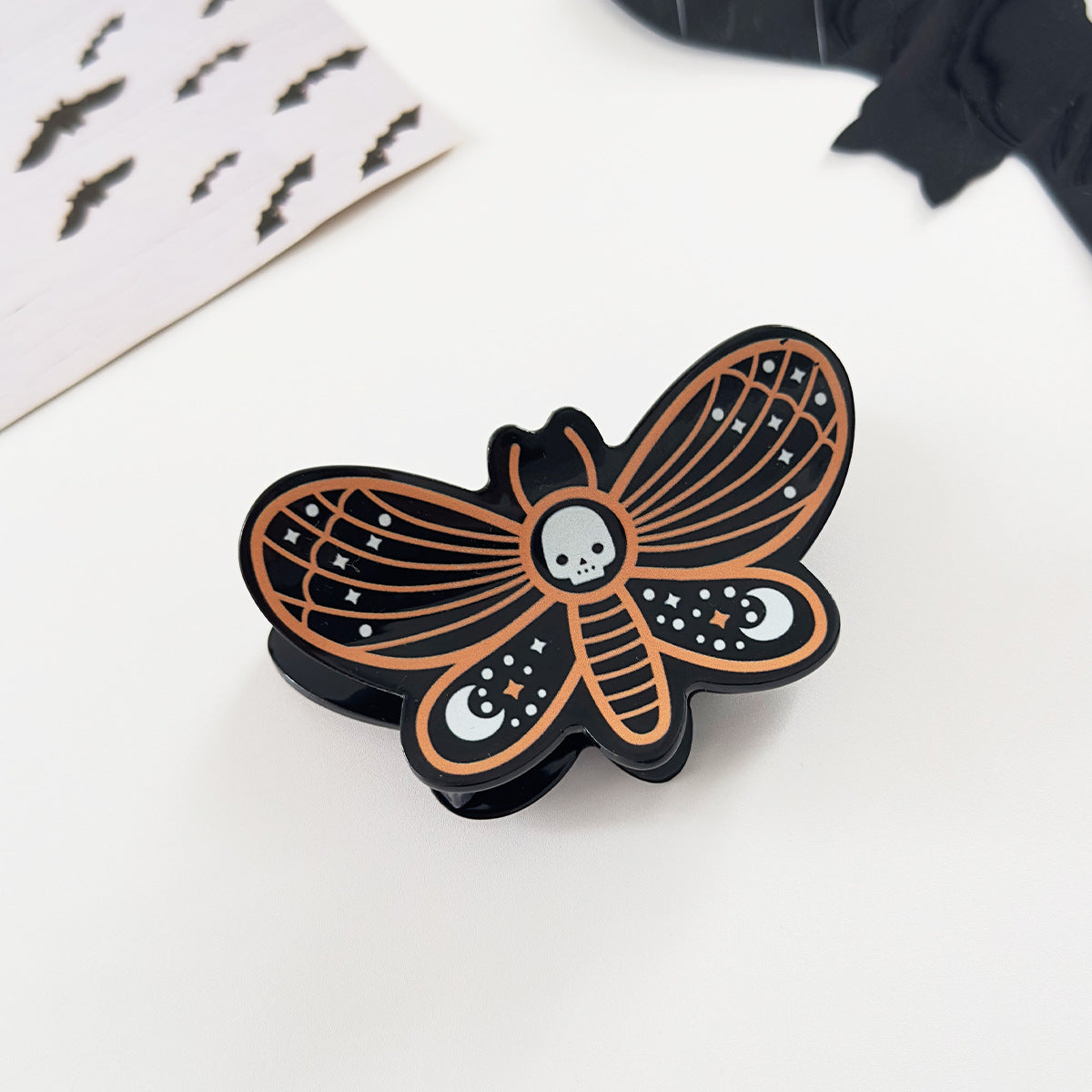 Wholesale  Funny Pumpkin Clip Butterfly Skull Hairpin