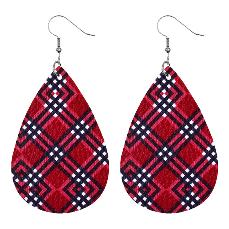 Wholesale Bat Elf Water Drop  Leather Earrings