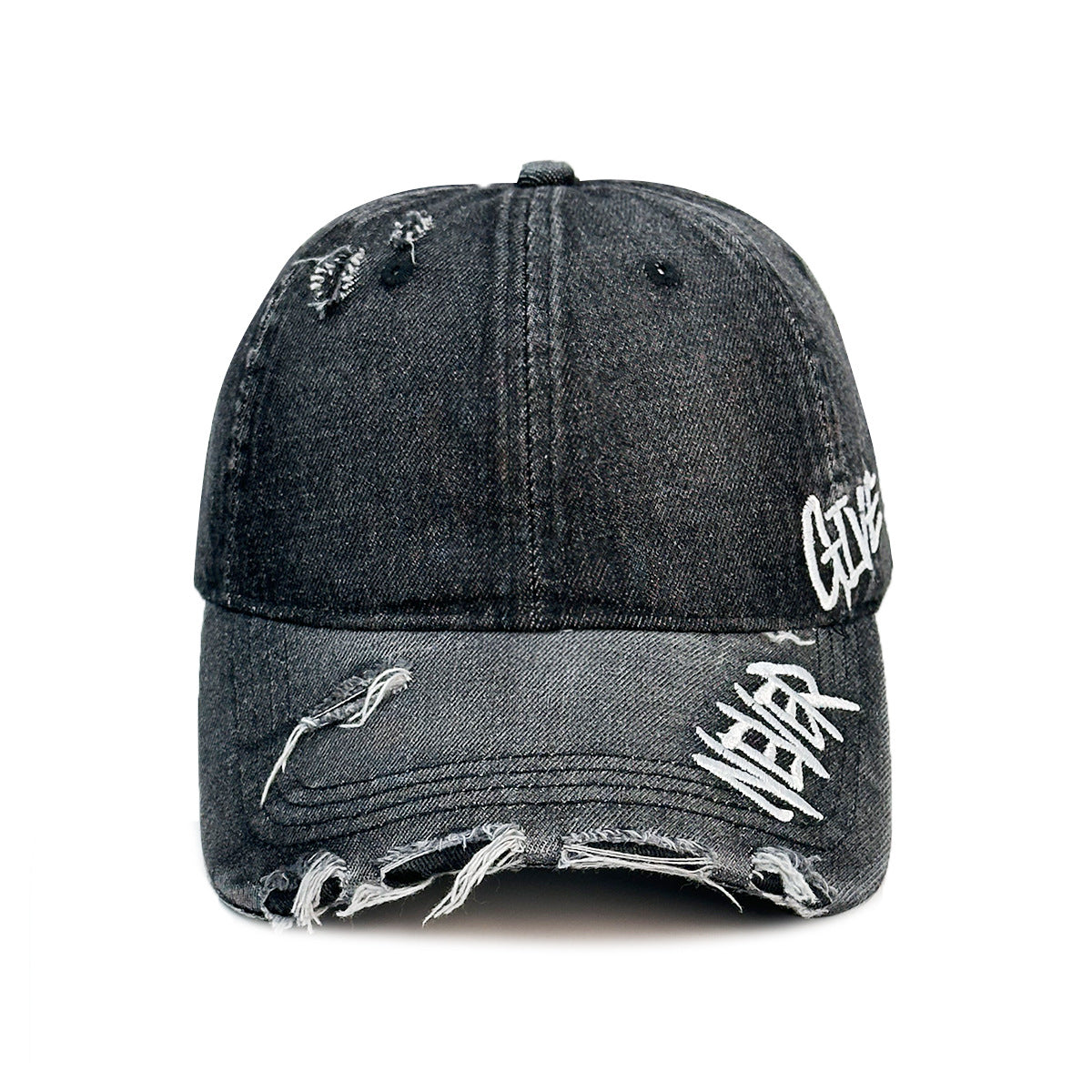 Wholesale  Baseball Cap with Distressed Edges,  Letter Embroidery