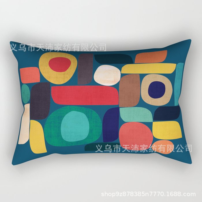 Wholesale Geometric Irregular Rectangular Short Plush Pillowcases