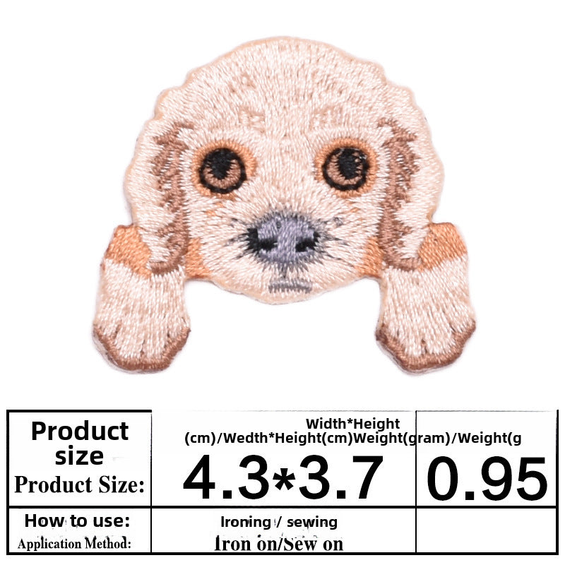 Wholesale Puppy Head Animal Embroidery Patch
