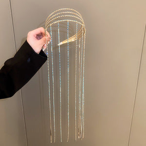 Wholesale Full of diamonds, super sparkling, elegant, fashionable and versatile colored diamond hair pressing headband