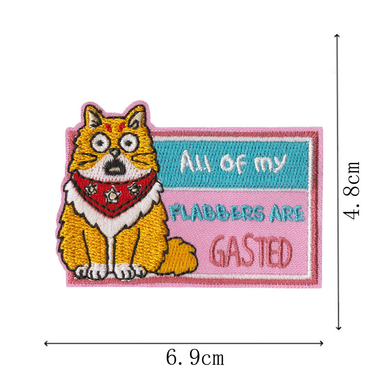 Wholesale Funny duck and cat embroidery DIY Patches