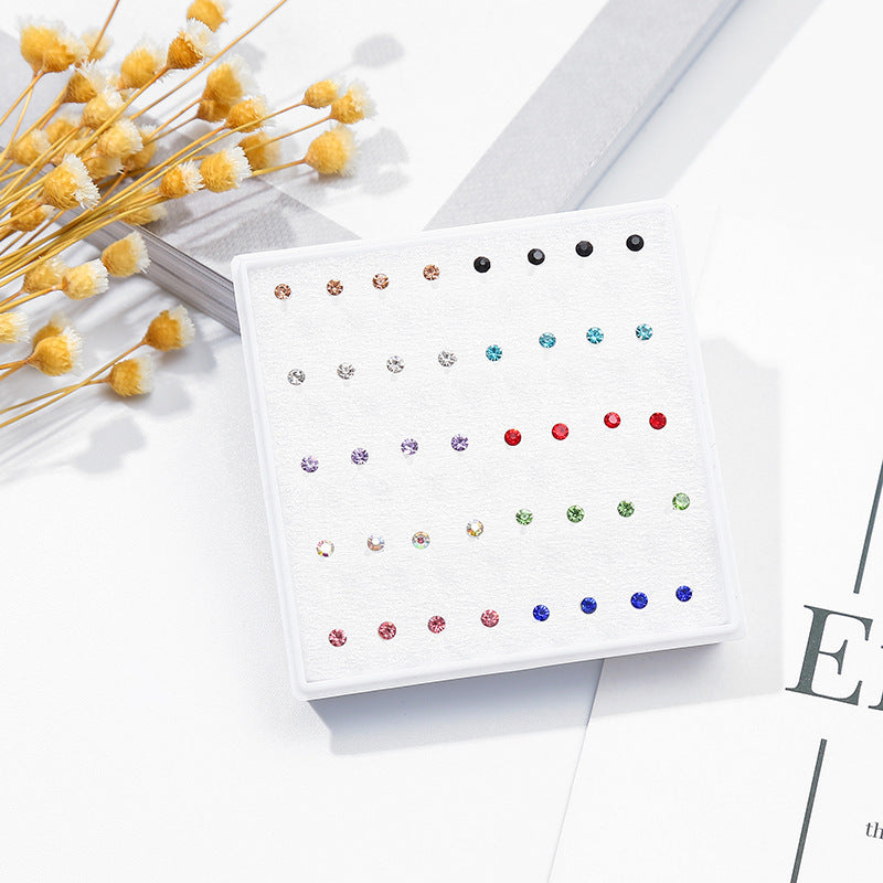 Wholesale Rhinestone Plastic Earrings Set