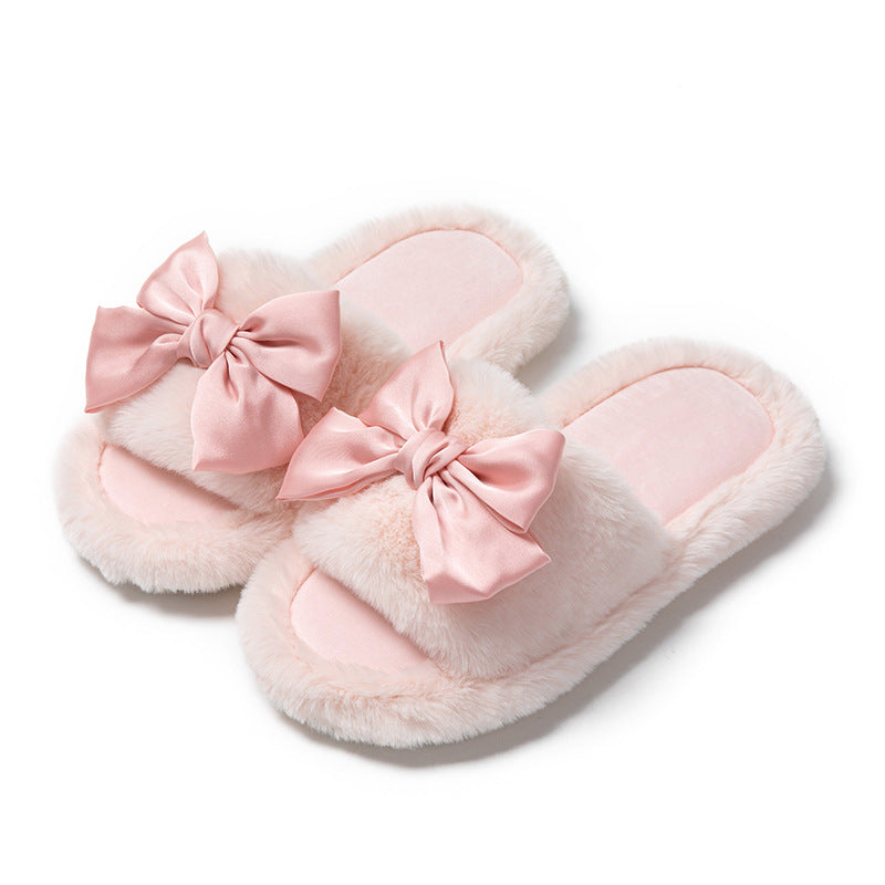 Wholesale 20pcs Open Cotton Home Girl Plush Indoor Slippers