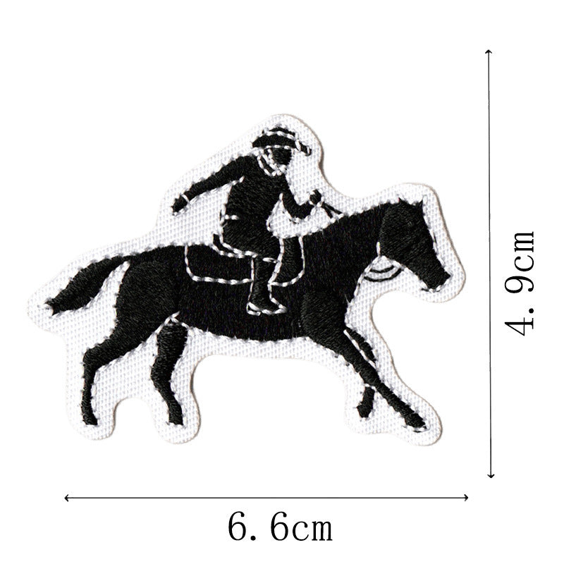 Wholesale Western Cowboy Cartoon Gunman Horse Embroidered Patches Set Of 9 For Coat Repair And Decoration Trendy Fashion Accessory