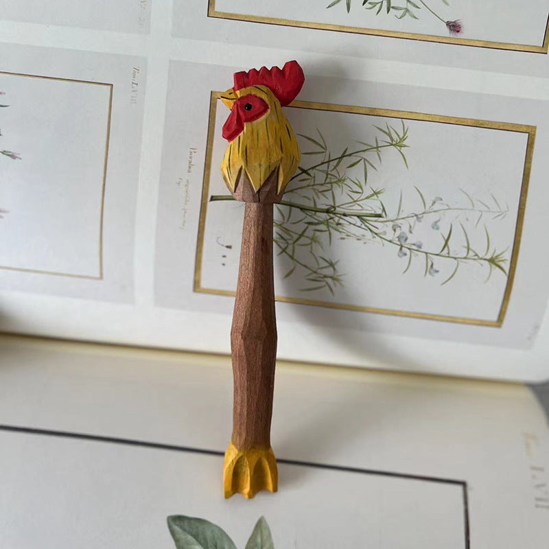 Wholesale Log branch animal ballpoint pen with replaceable refills, handmade creative stationery gift wooden pen