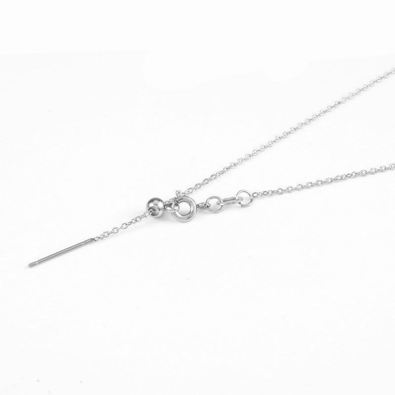 Wholesale Titanium Steel Needle Type DIY With Chain Beaded Stainless Steel Universal Adjusting Chain Necklaces