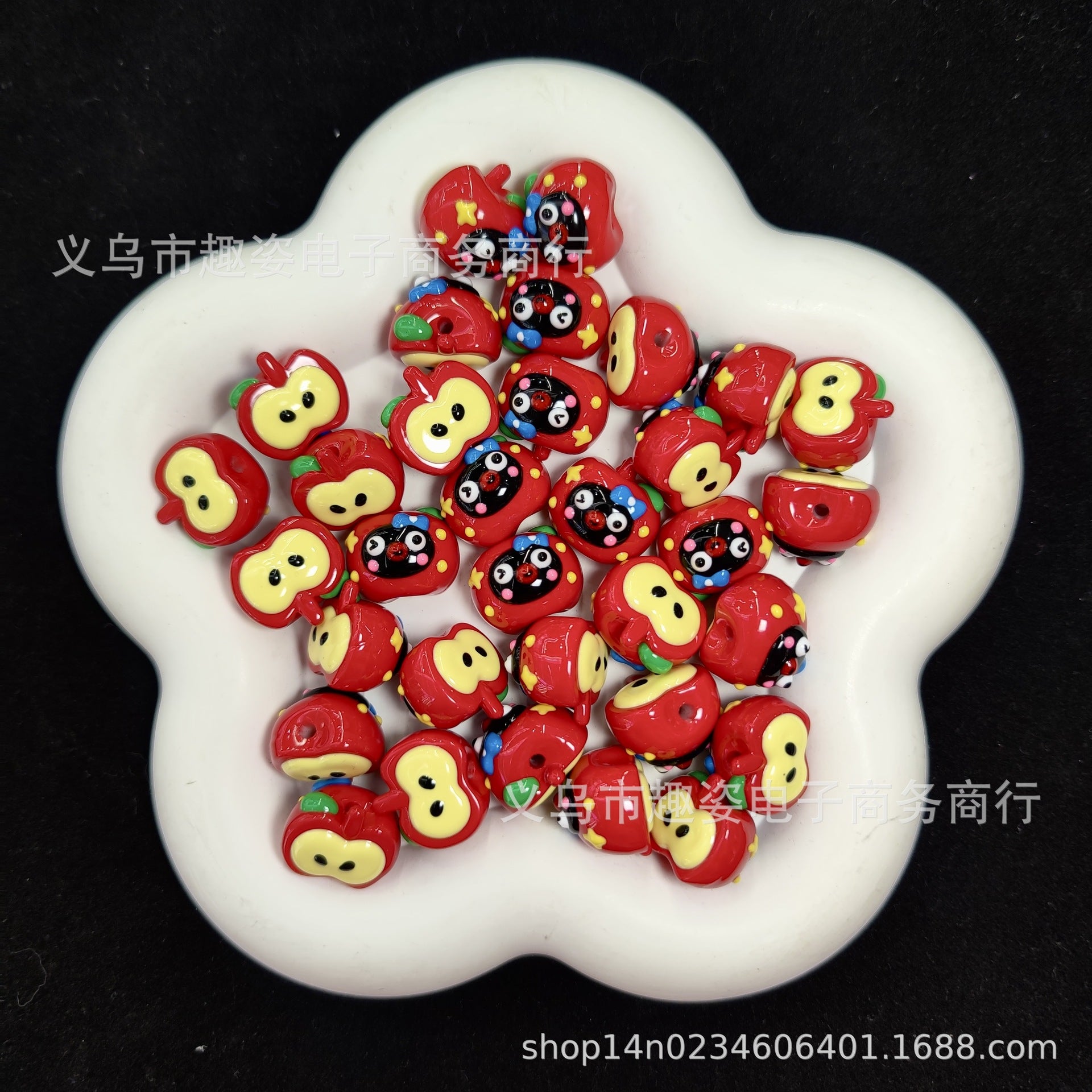 Wholesale 10pcs  Apple Beads  Acrylic Beads
