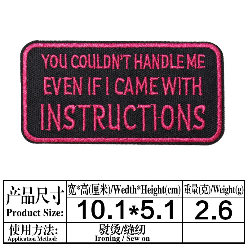 Wholesale Twill Embroidered Alphabet Patches Black White Rectangle Applique 33 Styles For Sweater DIY Craft Supply