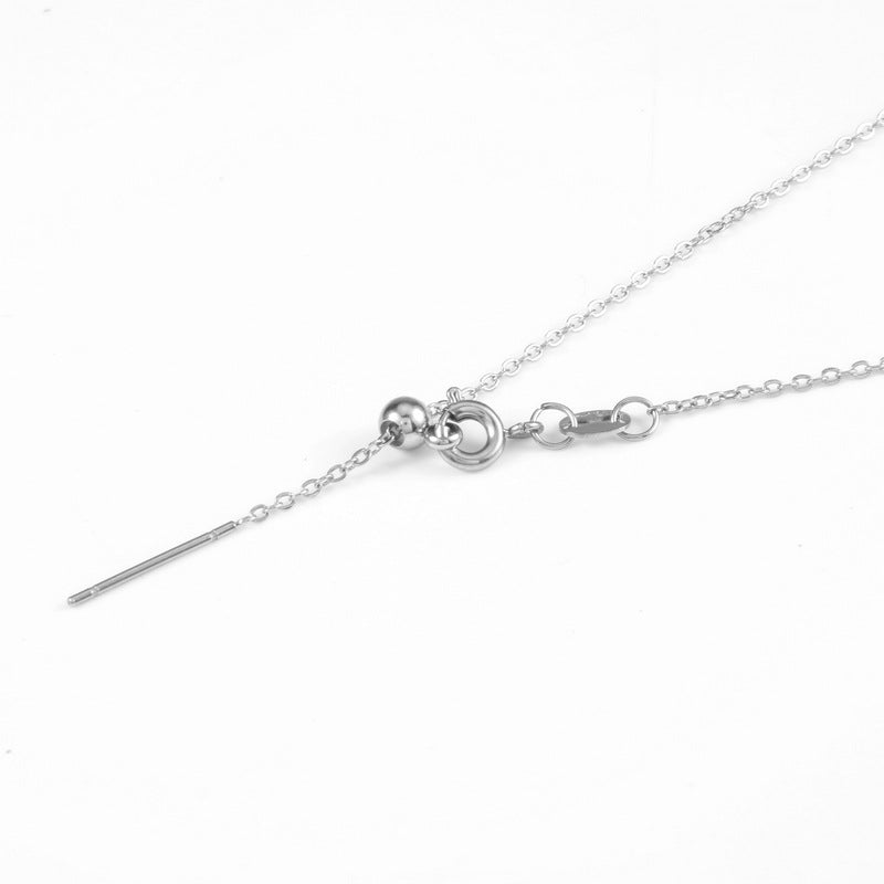 Wholesale Titanium Steel Needle Type DIY With Chain Beaded Stainless Steel Universal Adjusting Chain Necklaces