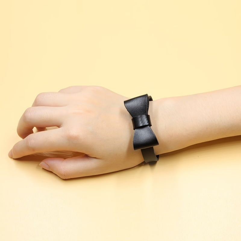 Wholesale PU Leather Bow Bracelet Chic Simple Design Fashion Accessory For Everyday Wear Gift