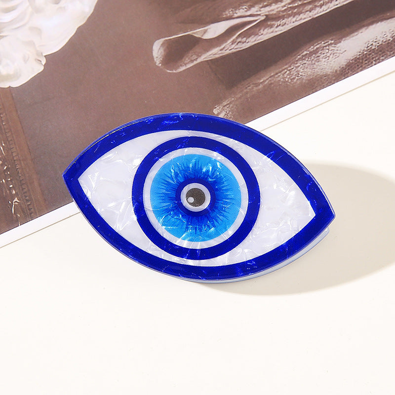 Wholesale Round Evil Eye Hair Clip Acrylic Claw Clip Bohemian Greek Style Fashion Hair Accessory For Women Resale