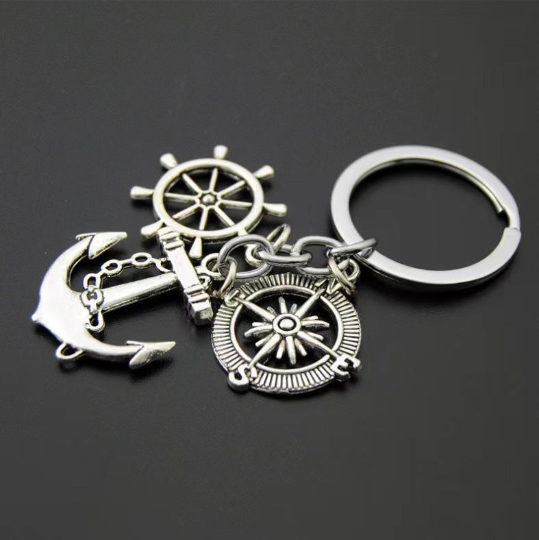 Wholesale No Matter Where Airplane Compass Camera Travel Keychain