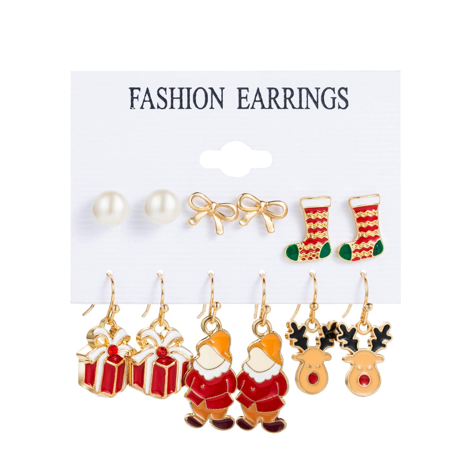 Wholesale 1set Christmas Oil Drop Earrings