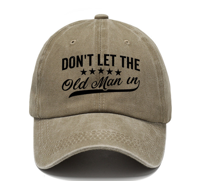 Wholesale Washed Cotton Printed Distressed Vintage Soft Top Baseball Cap