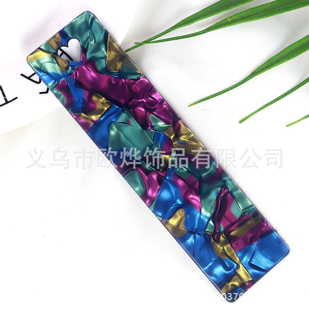 Wholesale 10pcs Texture acrylic peach heart hanging rope bookmark