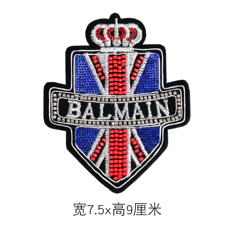Wholesale Stylish Western College Embroidered Patches With Silver Bee And Lion Designs Acrylic Badges For Suits And School Uniforms