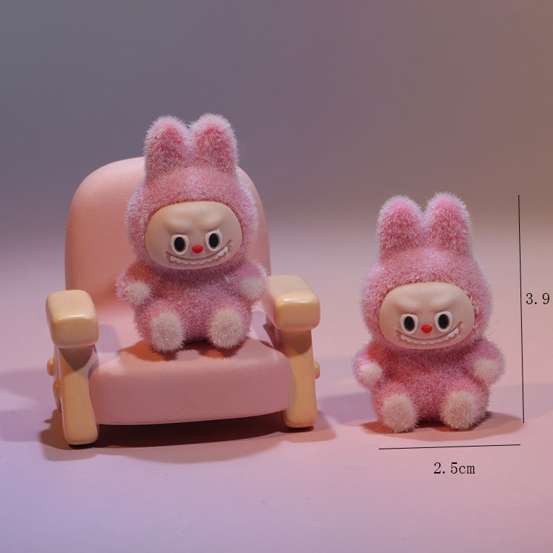 Wholesale 3pcs Mini Flocked Cartoon Doll Pendant Ornaments