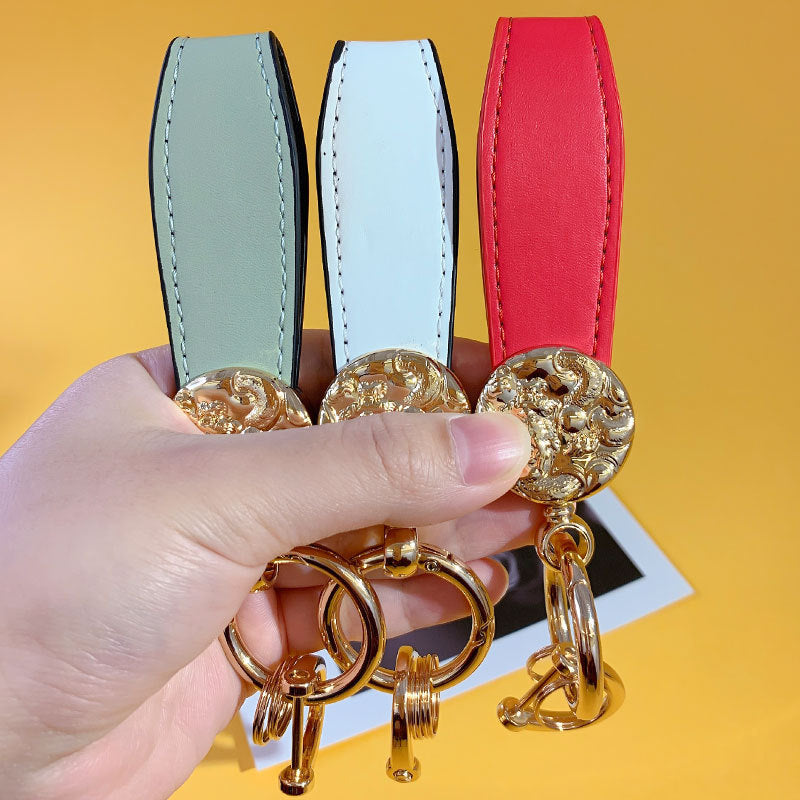 Wholesale PU Leather Year of The Dragon Keychain