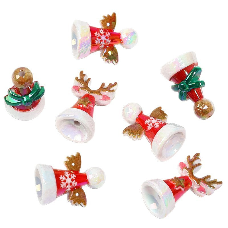 Wholesale  20pcs/pack Christmas hat  snowflake  reindeer antler bead Acrylic Beads