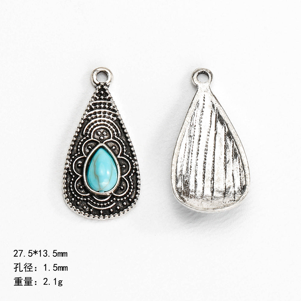 Wholesale Bohemian ethnic style turquoise inlaid necklace bracelet