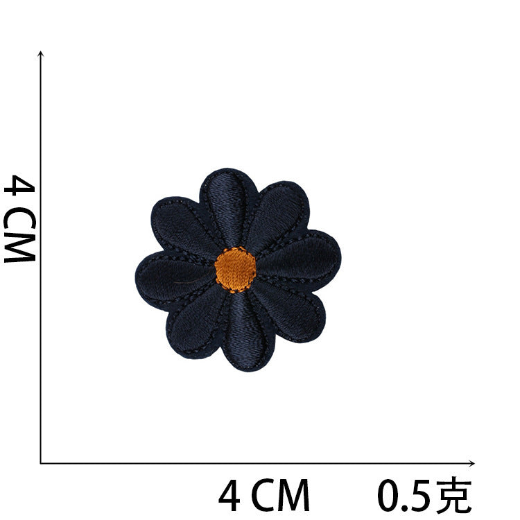 Wholesale Polyester Iron On Embroidery Patch Butterfly Floral Design For Clothing Decorative DIY Craft Supply