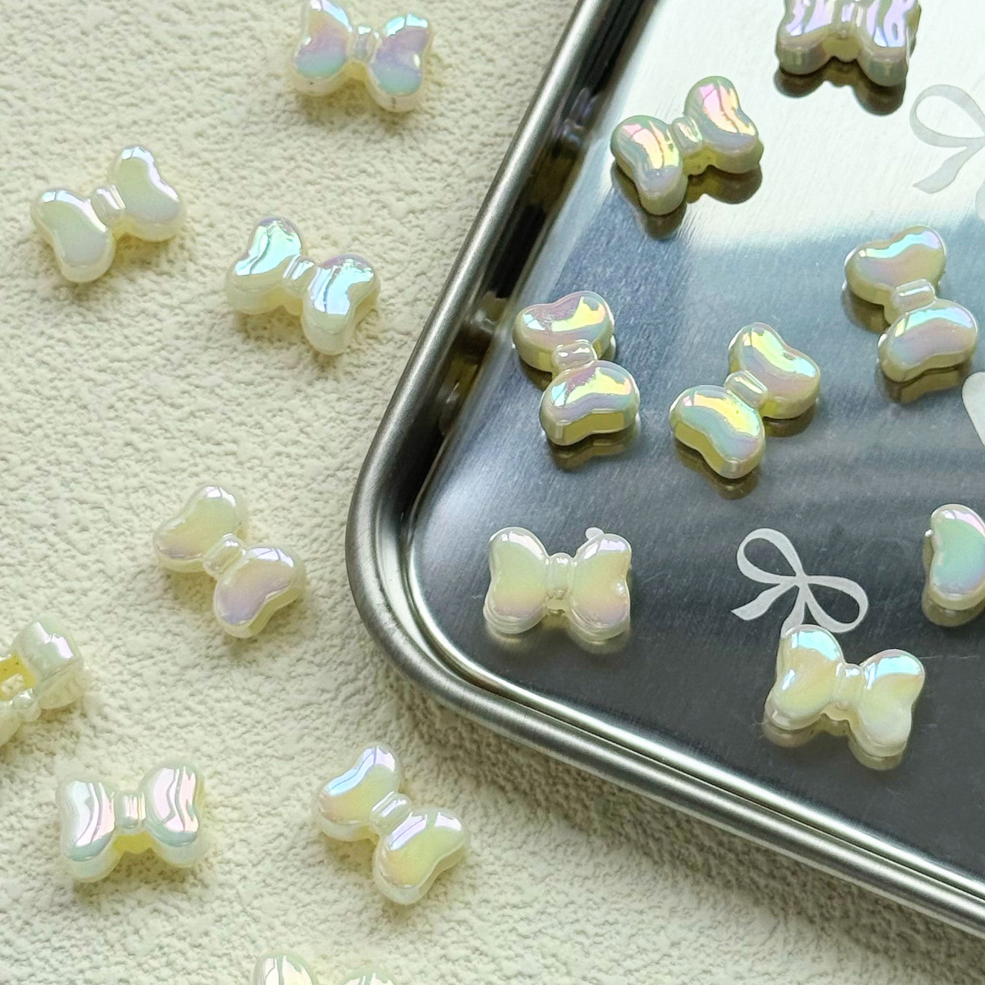 Wholesale 10pcs Four-way bow Acrylic Beads