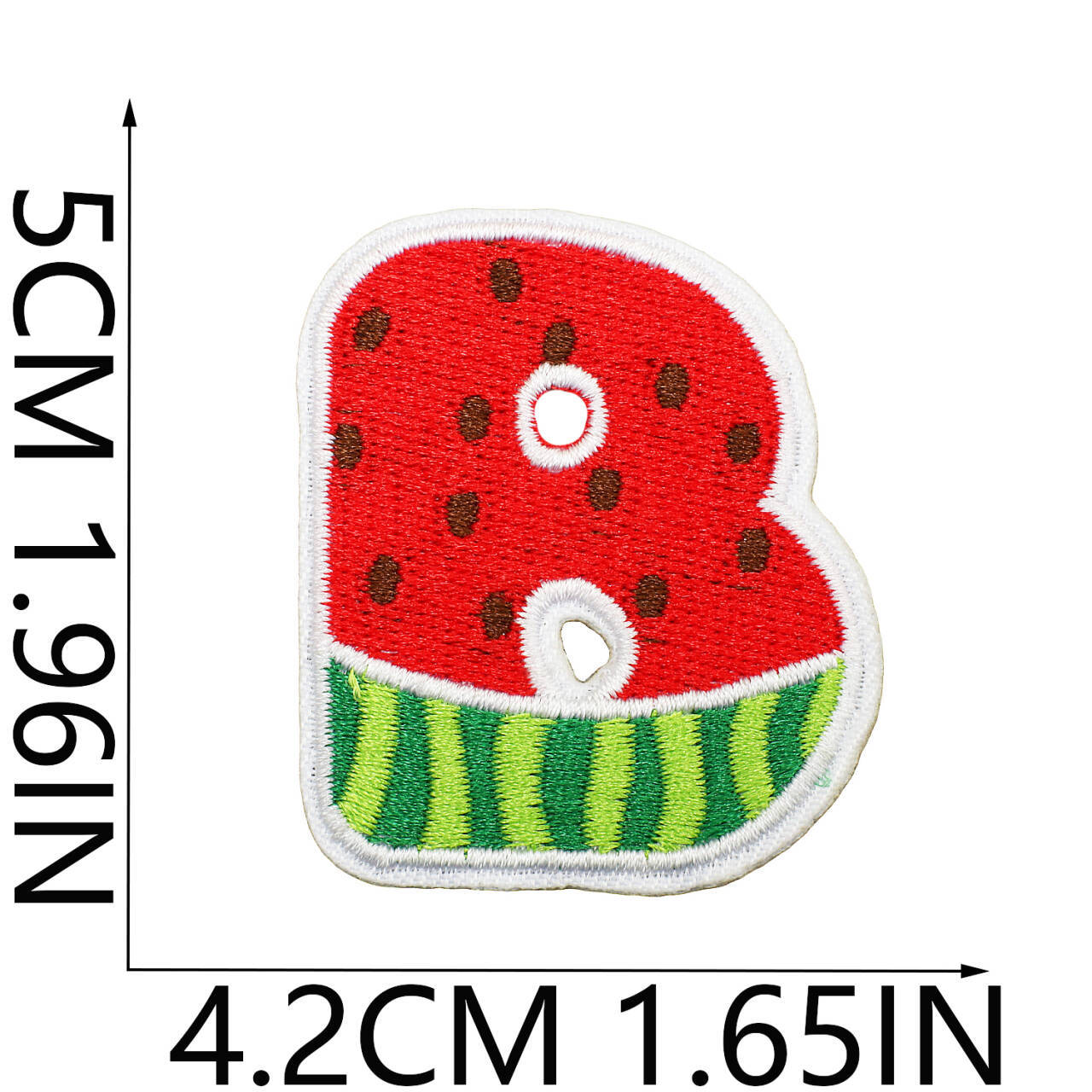 Wholesale Embroidered Watermelon Alphabet Patch Set 26 Letter Appliques For Clothing Bags And DIY Decoration
