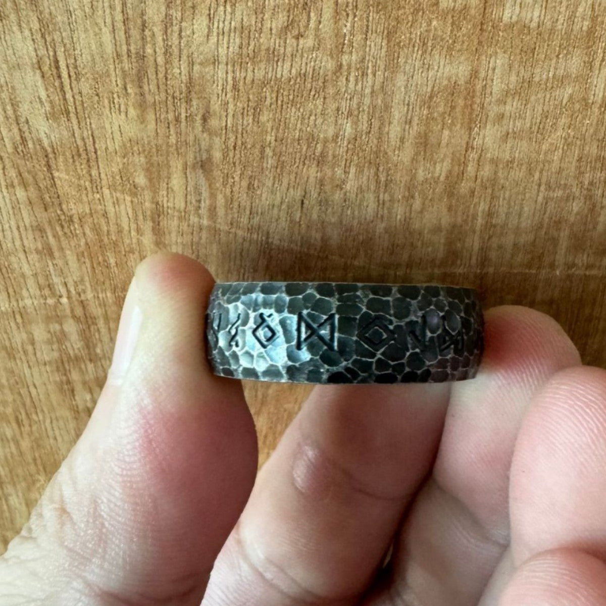 Wholesale Retro letter titanium steel stainless steel distressed ring