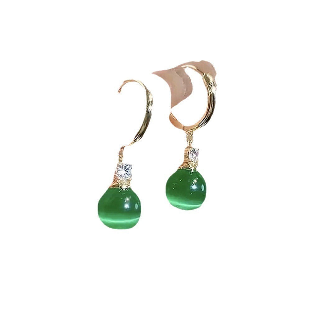 Wholesale Spherical Glass Cat's Eye Earrings