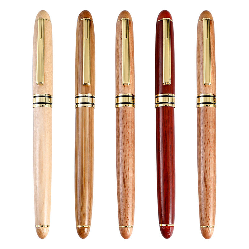 Wholesale Bamboo Pen Fountain Pen Gel Signature Pen Ballpoint Pen Retro Business Gift Bamboo Pen Set Engraving