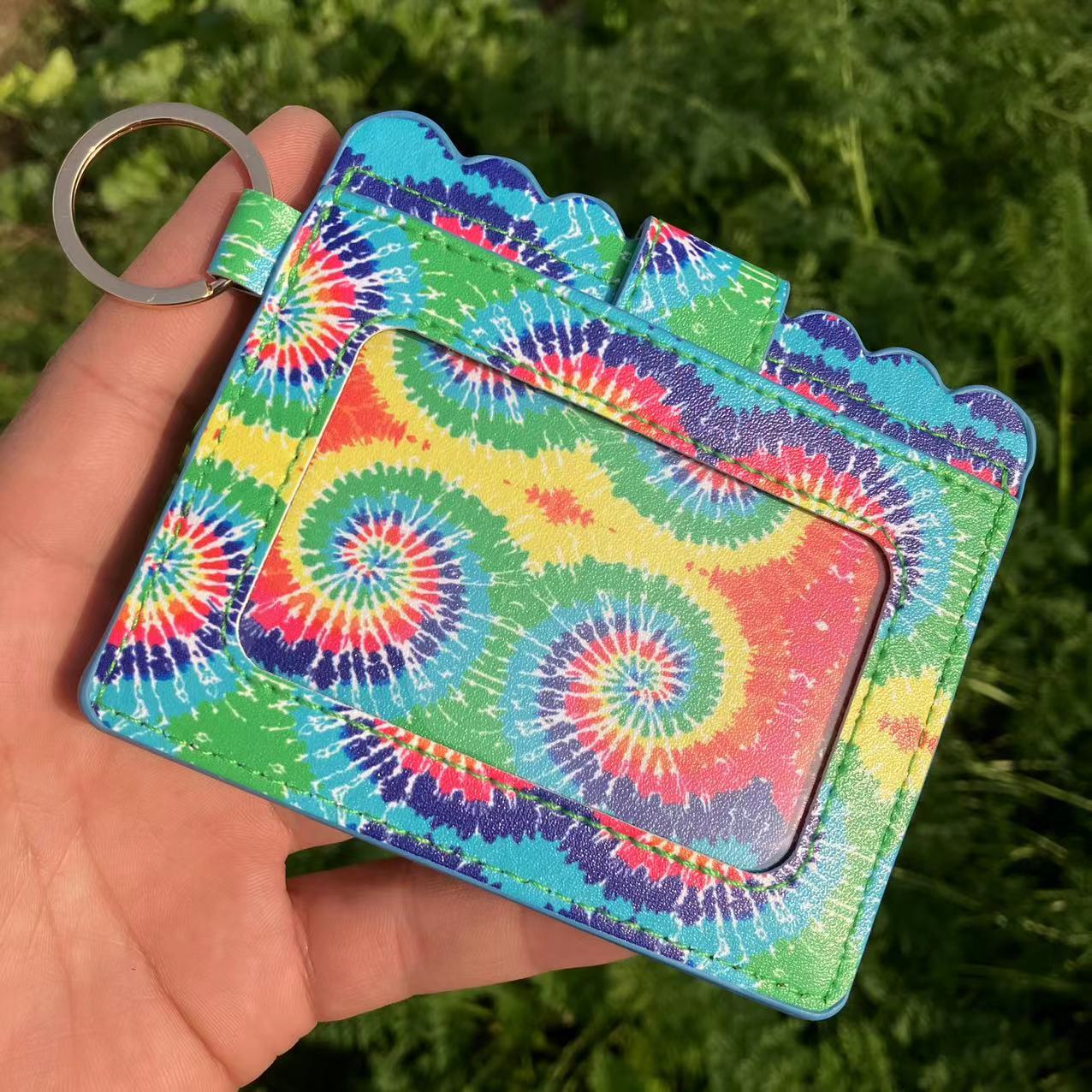 Wholesale PU Leather Leopard Purse Keychain