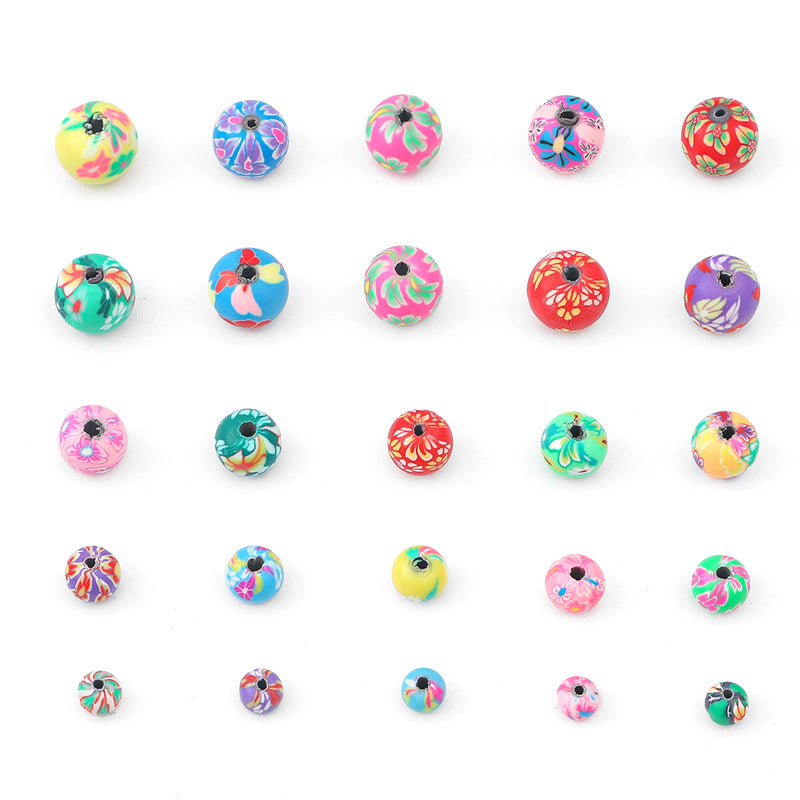 Wholesale 20pcs Round Colored Soft Clay Beads