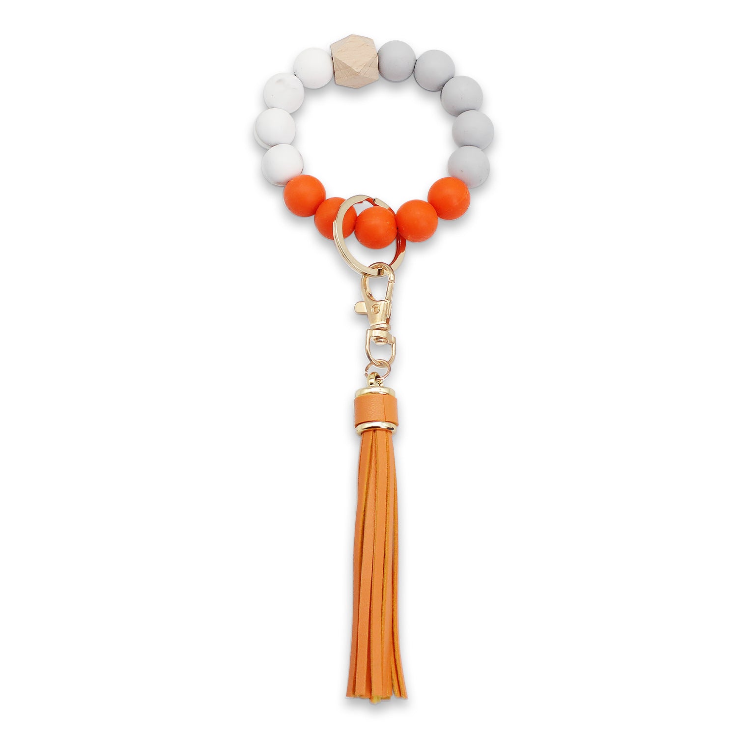 Wholesale Tassel Wood Beads Silicone Beads Wrist Keychain