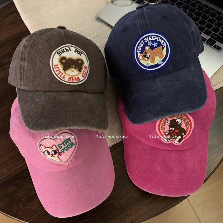 Wholesale Love Cartoon Cat Bear Cotton Baseball Hat