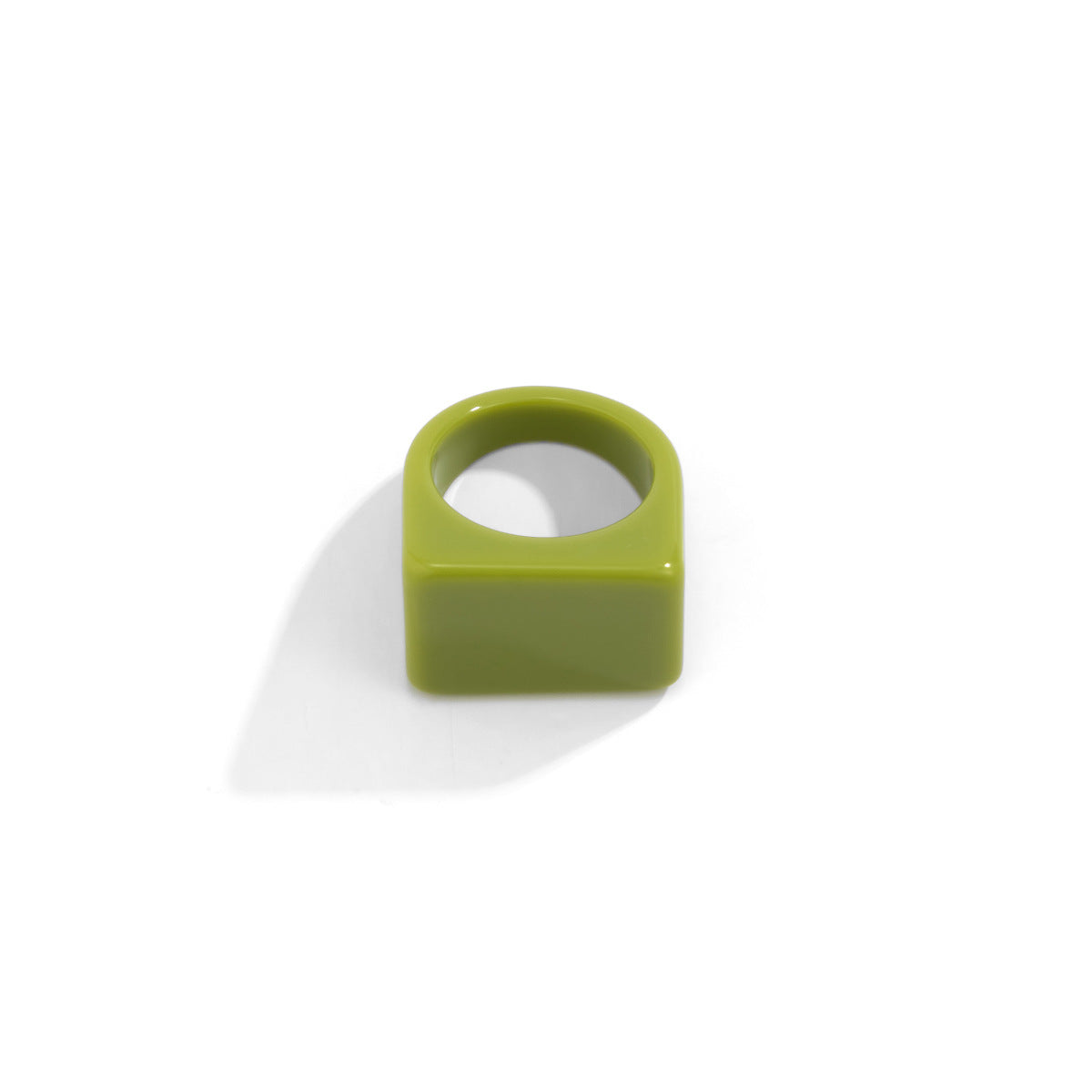 Anillo de borde ancho de colorado acrílico acrílico de acrílico cuadrado ancho