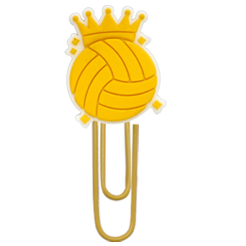 Wholesale Random 50pcs Volleyball sports paper clip Bookmarks