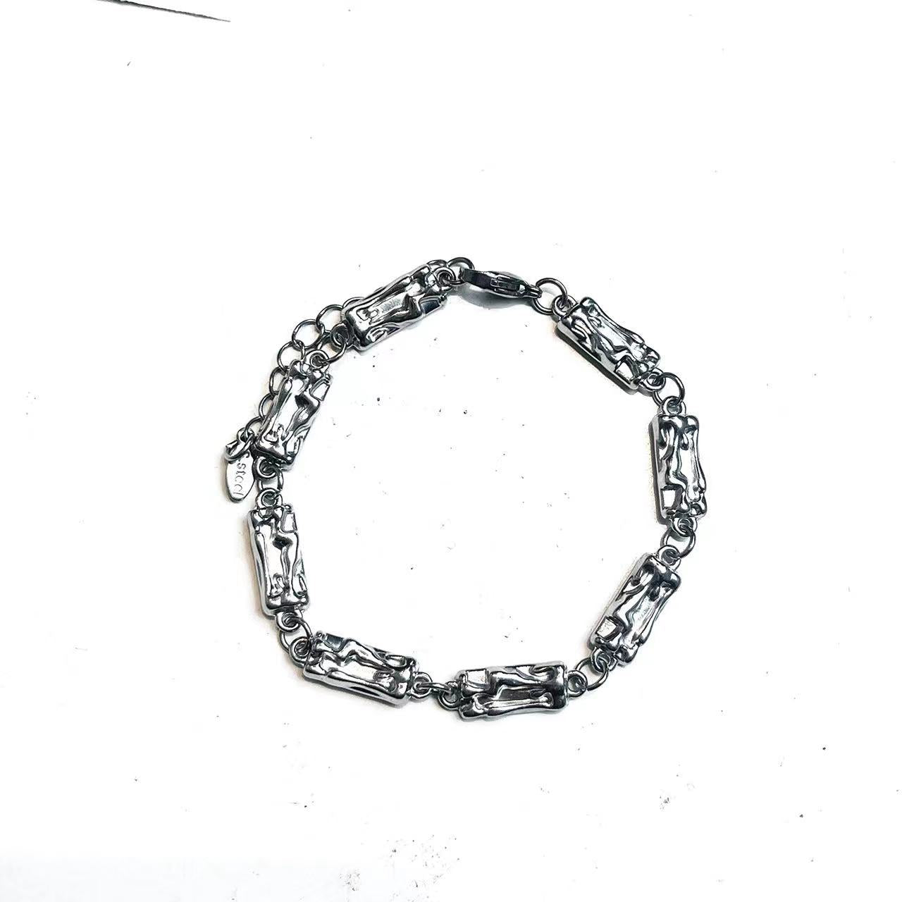 Wholesale Splicing Titanium Steel Unisex Bracelet