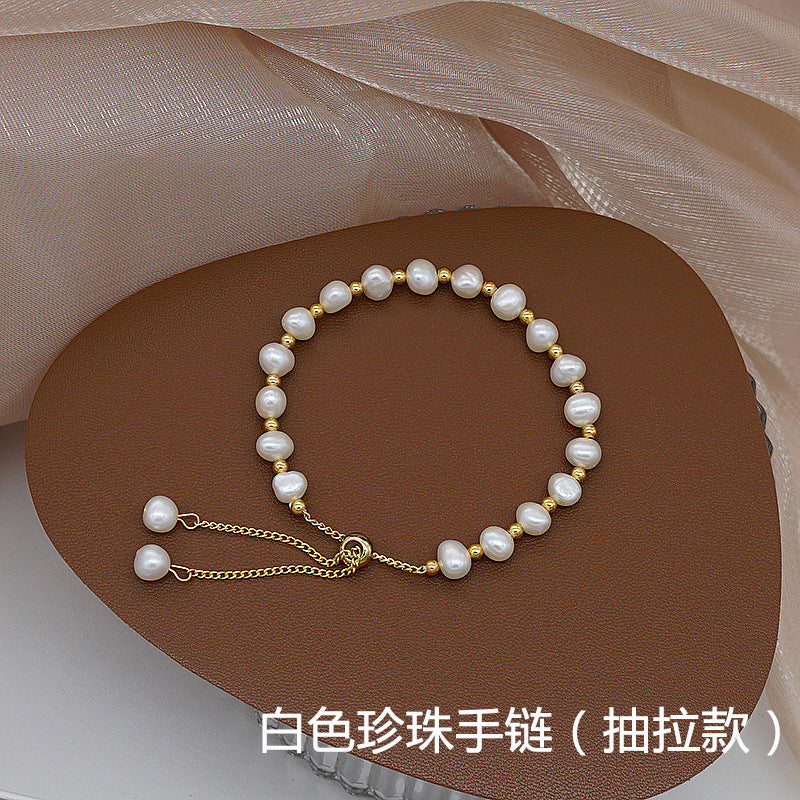 Wholesale of Jade Simple and Compact Pearls Bracelet