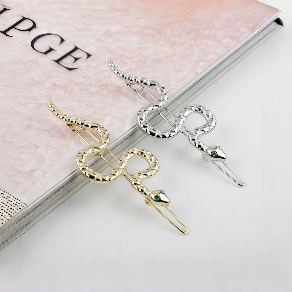 Wholesale Dark retro personality snake hairpin