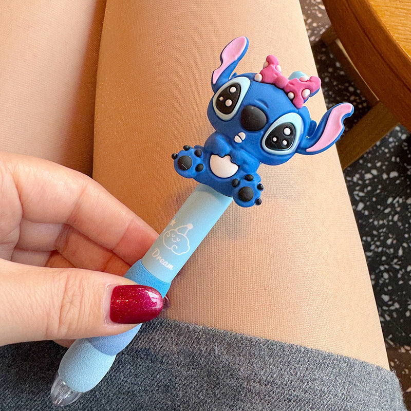 Wholesale Cute cartoon character funny doll pen black click ballpoint pen