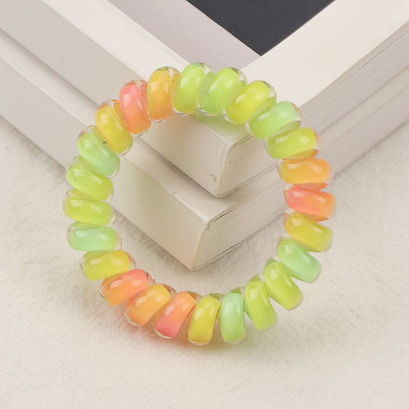 Wholesale Gradient Bold Jelly TPU Hair Scrunchies