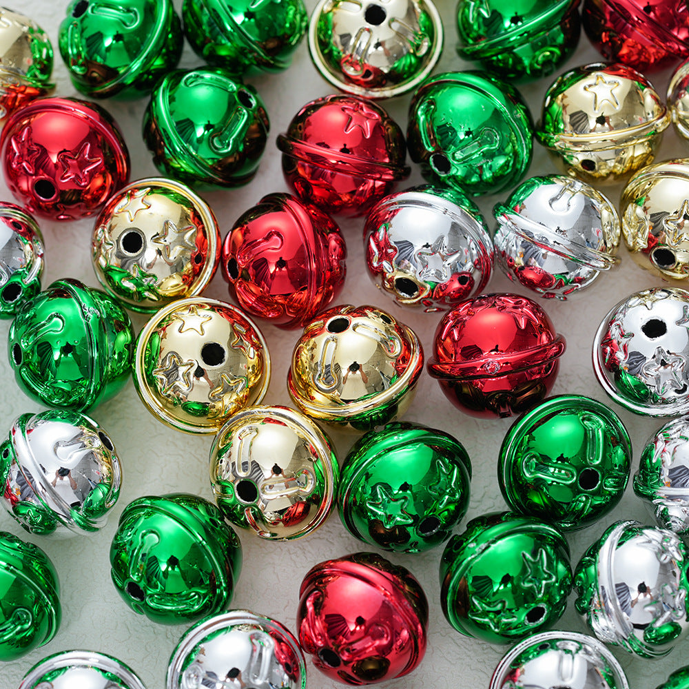 Wholesale 10pcs    Pentagram Christmas Bell Acrylic Beads