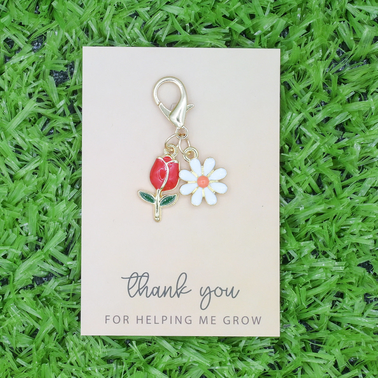 Wholesale Colorful Tulip Sunflower Alloy Keychain