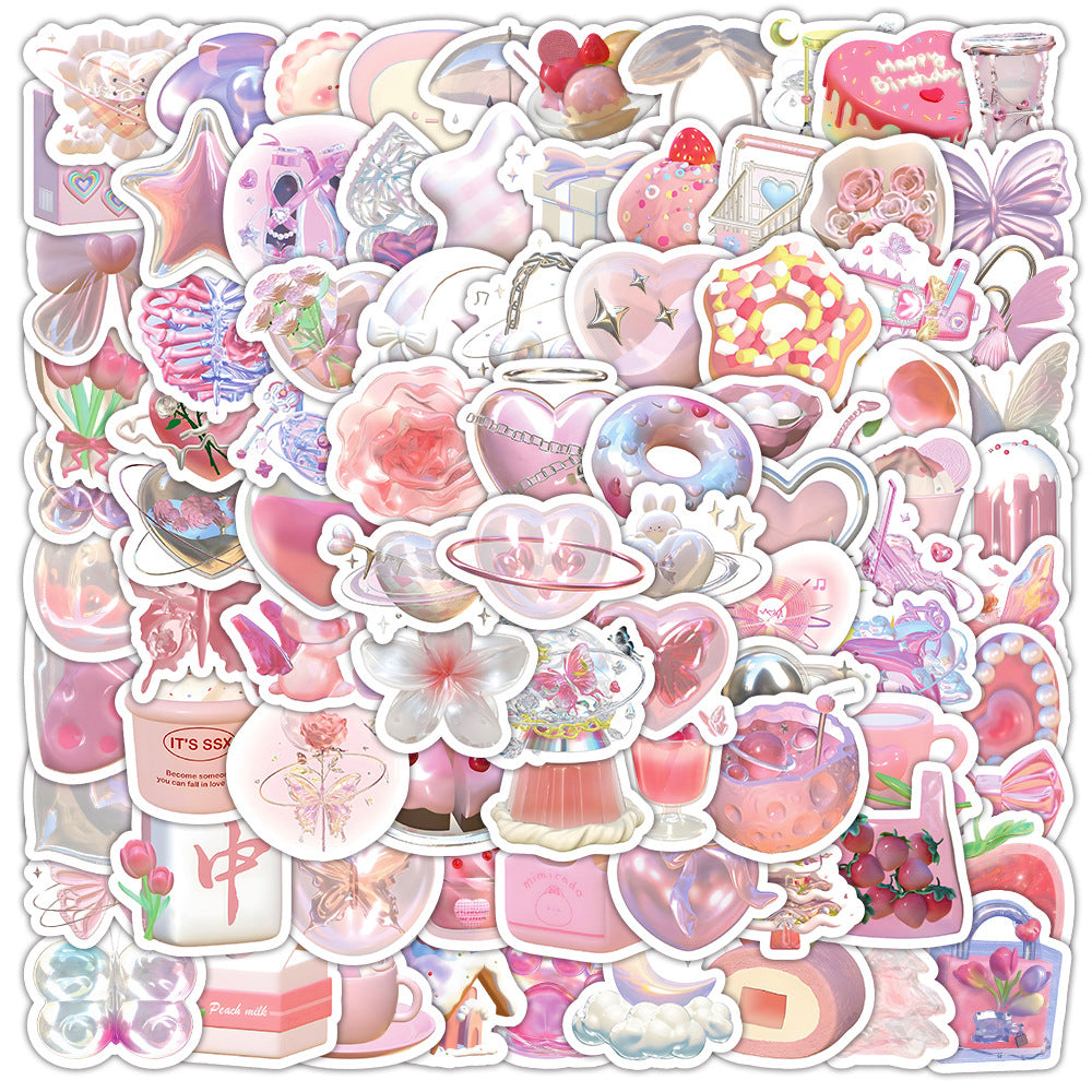 Wholesale 100 Cute Cartoon Colorful Graffiti Small Stickers Waterproof Vinyl Stickers