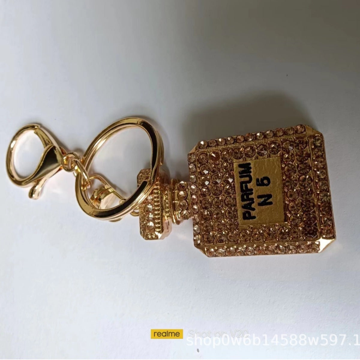 Wholesale Crystal Perfume Bottle Car Accessories Rhinestone Keychain