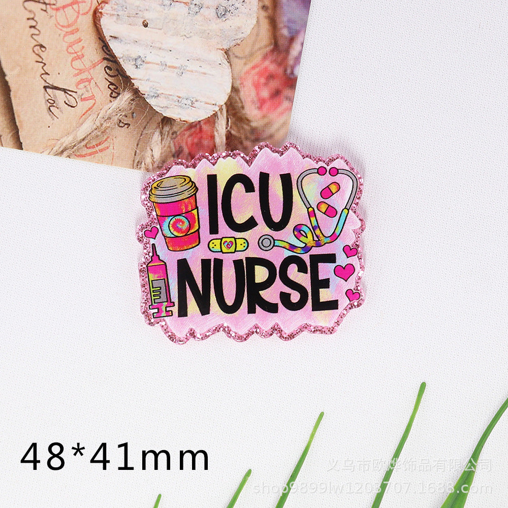 Wholesale 10pcs FlatBack Nurse Acrylic DIY Patch Accessories