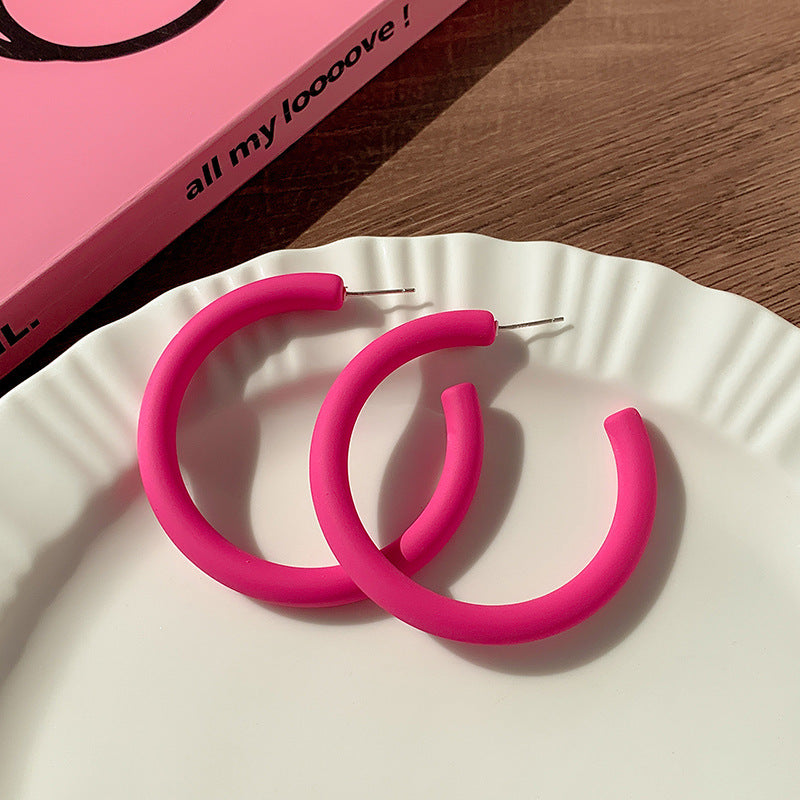 Wholesale Dopamine Rose Red Earrings