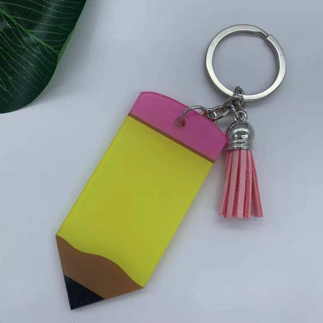 Wholesale Acrylic Pencil Teacher's Day Gift Keychain